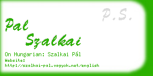 pal szalkai business card