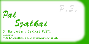 pal szalkai business card